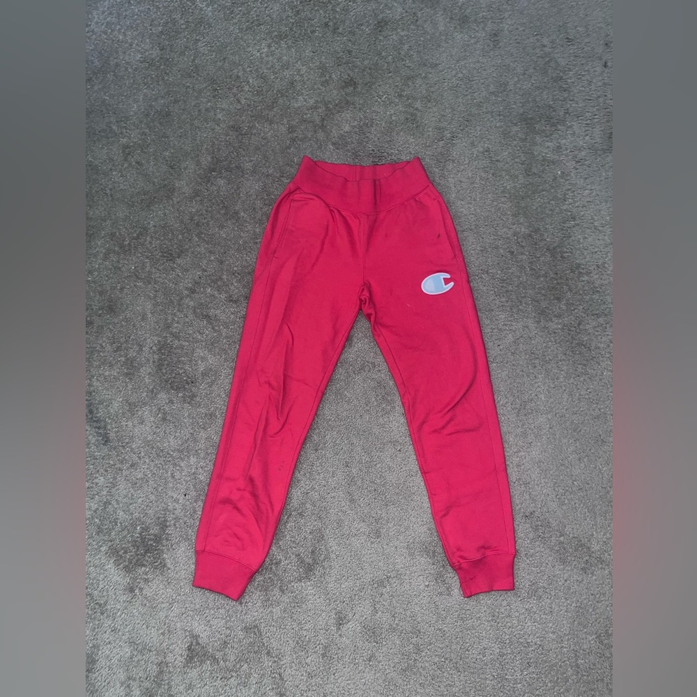 Red Champion Sweatpants